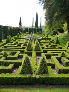 Bourton House Garden Knot Garden near Heath Farm Holiday Cottages