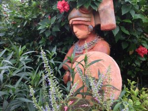 Lady statue at Butterfly Farm in Stratford upon Avon
