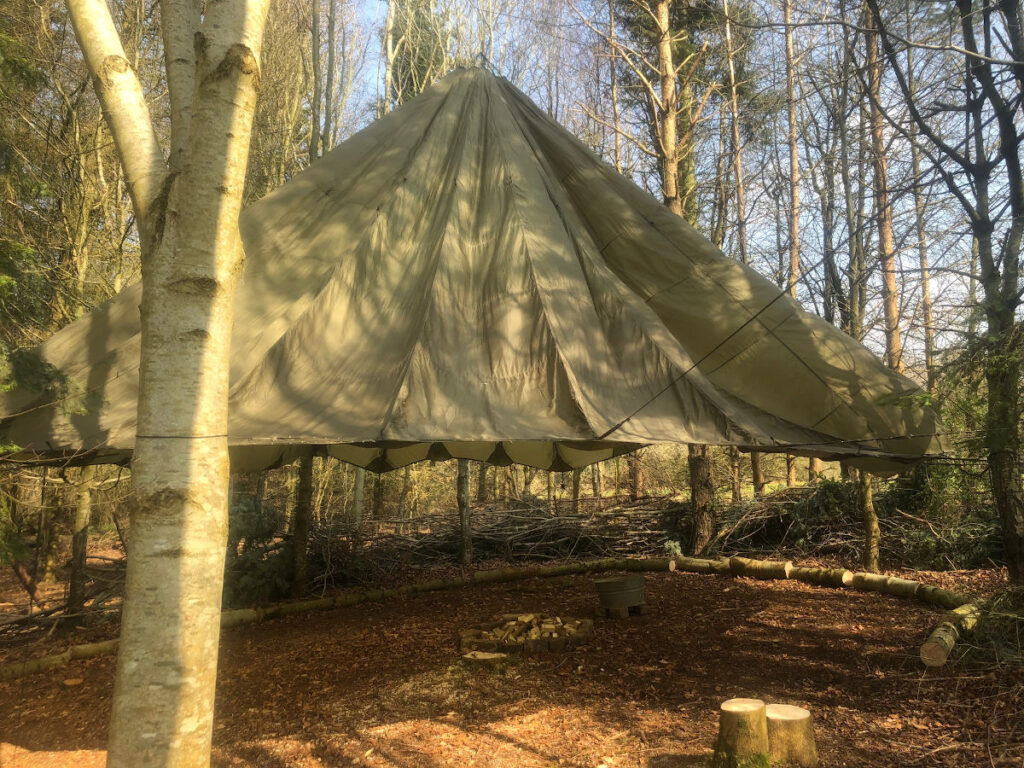 Woodland Events space at Heath Farm Holiday Cottages